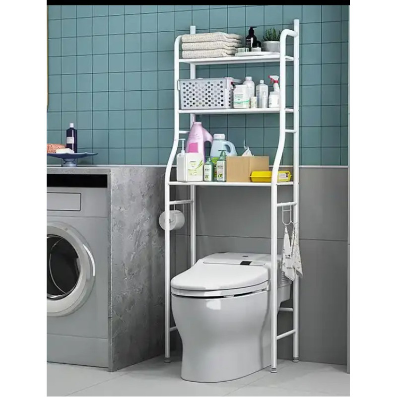 Полиця-стелаж над унітазом з нержавіючої сталі Toilet Rack R30895 White Полиця-стелаж над унітазом з нержавіючої сталі Toilet Rack R30895 White