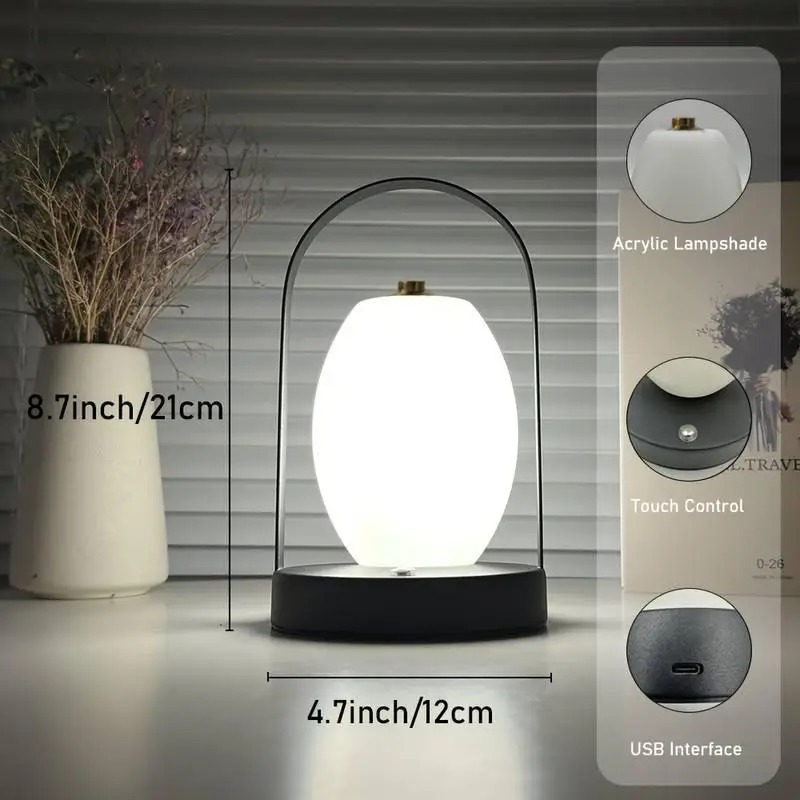 Світлодіодний нічник LED із сенсорним керуванням та акумулятором Fabol L260 Black Black