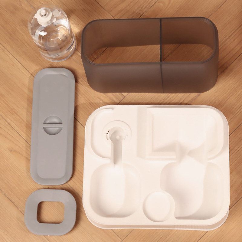 Миска для котів собак з автоматичною поїлкою 1 л і кормом 2,8 л Taotaopets 193306 Gray + White