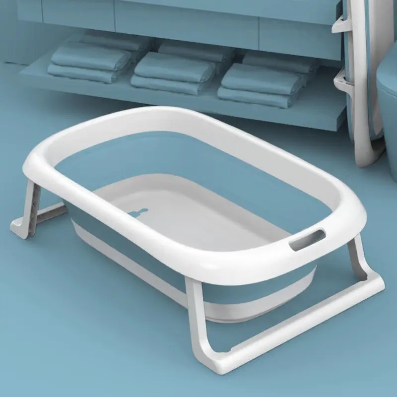 Дитяча складана ванна для немовлят з отвором для зливу Bestbaby BD-318 Blue Дитяча складана ванна для немовлят з отвором для зливу Bestbaby BD-318 Blue