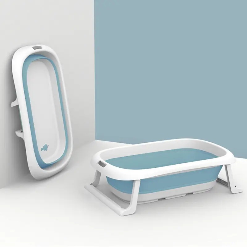 Дитяча складана ванна для немовлят з отвором для зливу Bestbaby BD-318 Blue Дитяча складана ванна для немовлят з отвором для зливу Bestbaby BD-318 Blue