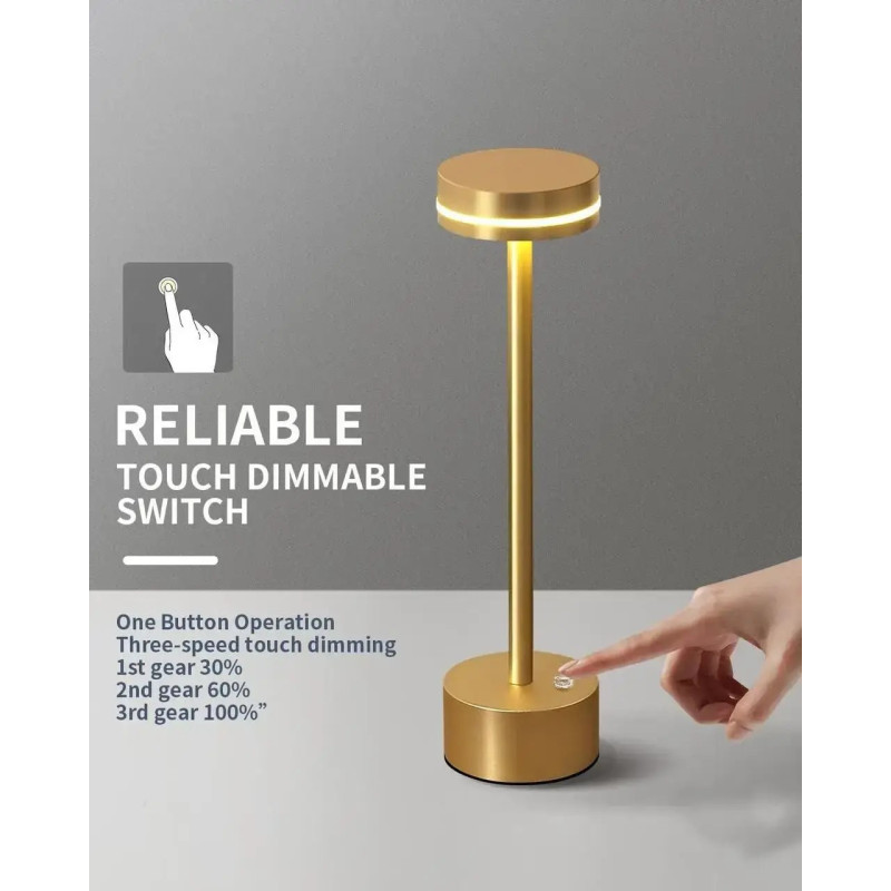 Бездротовий світлодіодний LED нічник з плавним монохромним затемненням A21 150лм 5Вт Golden