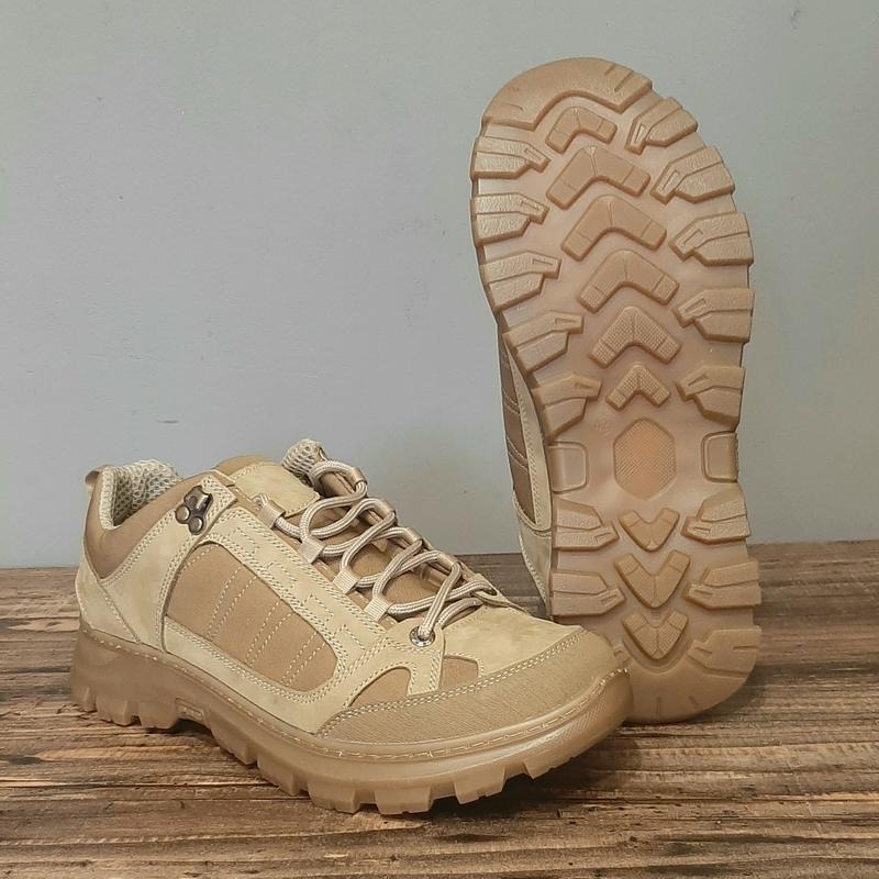 Кросівки тактичні чоловічі Light Tactic шкіряні демісезонні 40 розмір 26 см з адаптивними устілками Пегас Коричневий