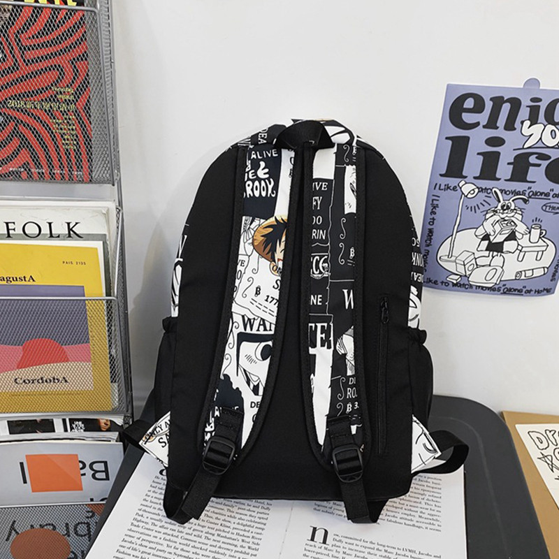 Рюкзак підлітковий з аніме 20L Lesko 83124 Black + White