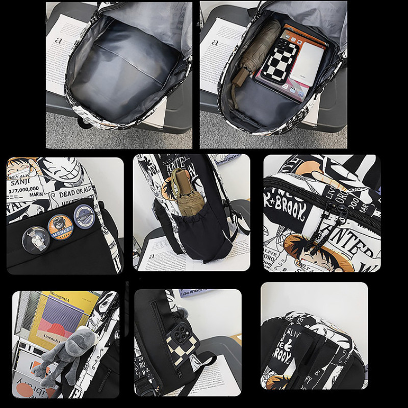 Рюкзак подростковый с аниме 20L Lesko 83124 Black