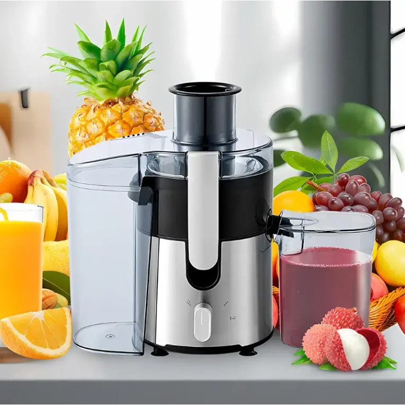 Соковитискач з нержавіючої сталі та широкою горловиною 3 швидкості 0.6л 3000Вт Zepline ZP-099 Silver