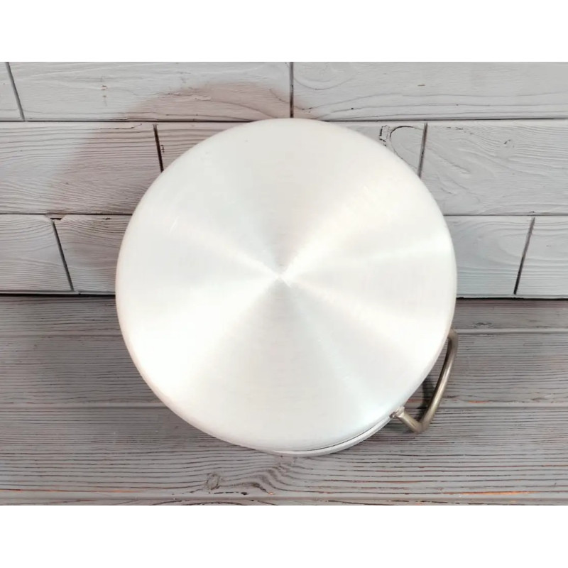 Набір алюмінієвих каструль із кришками з 12 предметів A-Plus 0431-0436 Silver