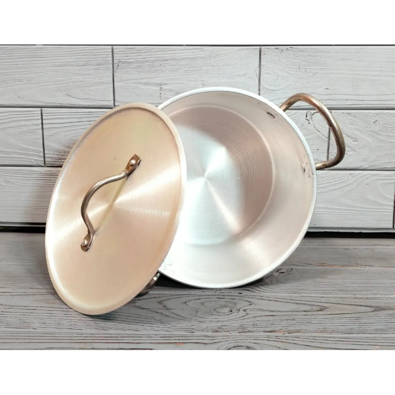 Набір алюмінієвих каструль із кришками з 12 предметів A-Plus 0431-0436 Silver