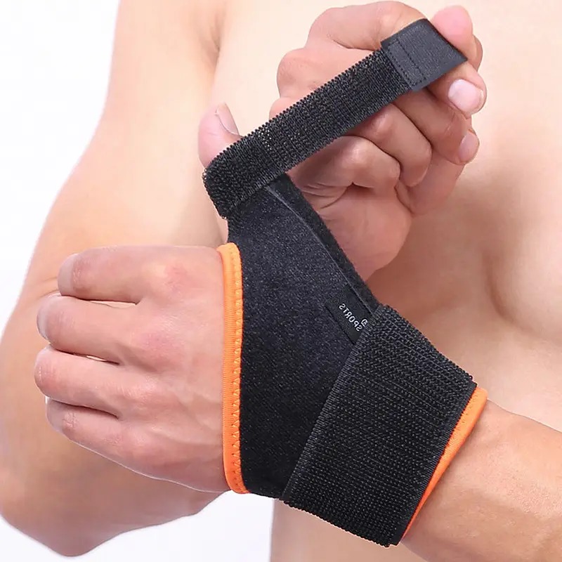 Бандаж ортез на зап'ястку та великий палець Left з фіксатором AOLIKES A-1670 Black/Orange