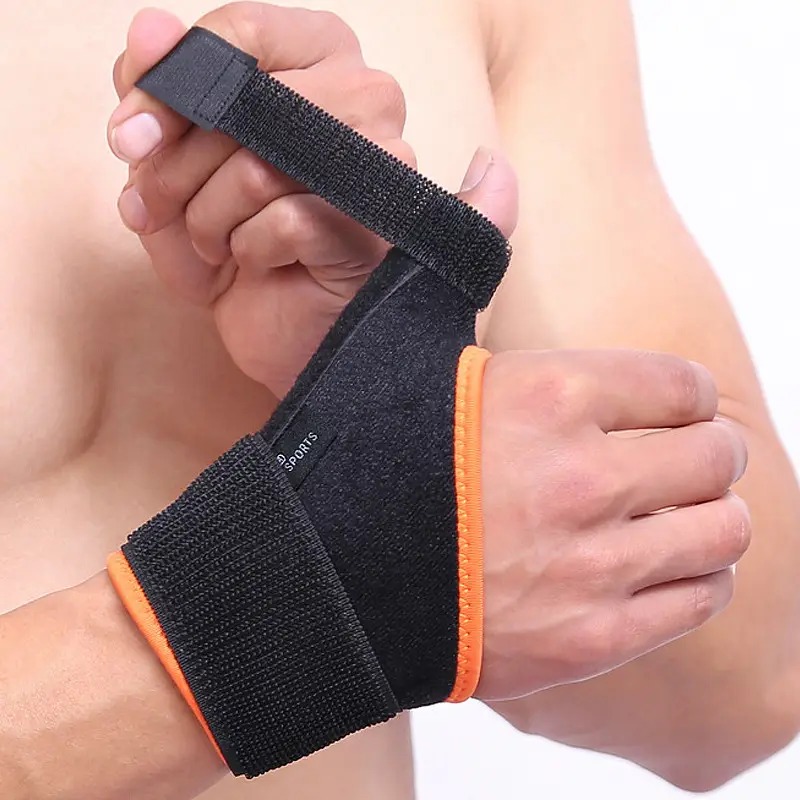 Бандаж ортез на зап'ястку та великий палець Right з фіксатором AOLIKES A-1670 Black/Orange