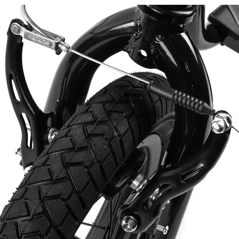 Самокат міський двоколісний з великими надувними колесами 12" для дітей від 3 років Corso JT 01019 Чорний/Зелений