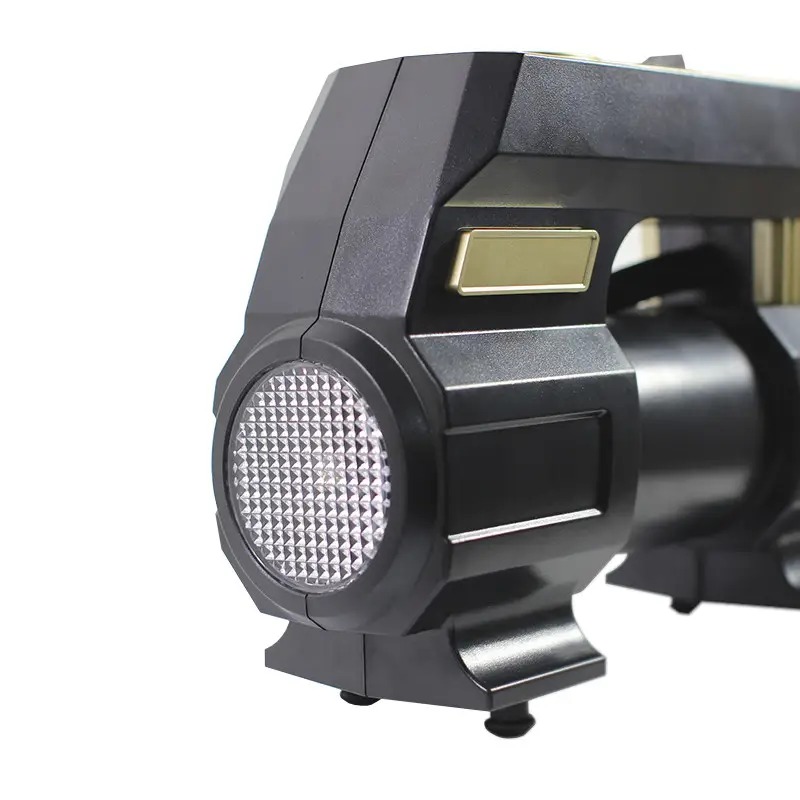 Автокомпресор із цифровим дисплеєм системою охолодження вбудованим ліхтариком та насадками з ABS-пластику AIKESI LB-70 Black