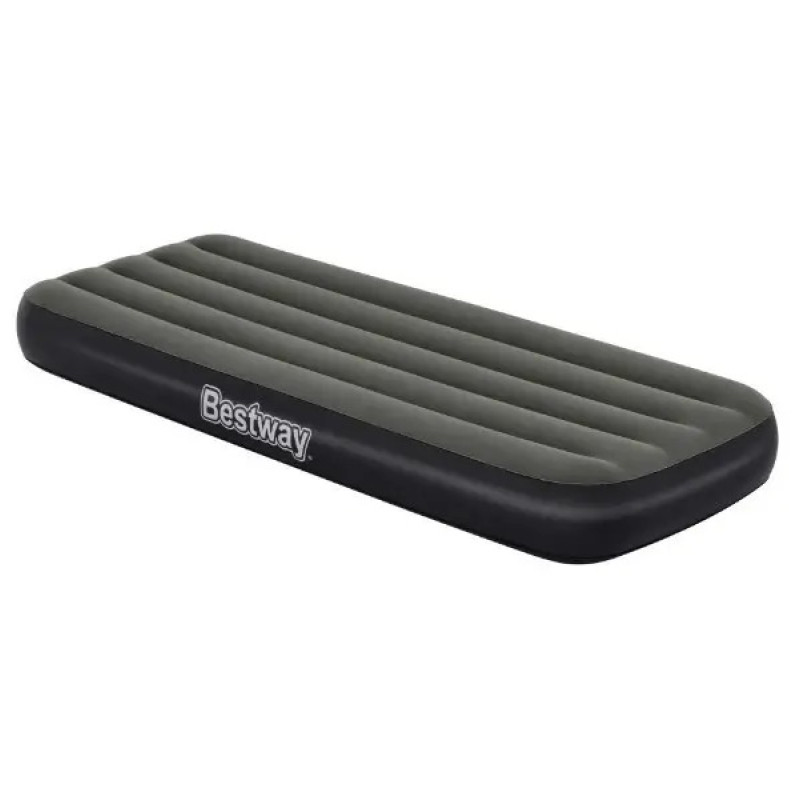 Надувний матрац одномісний з велюровим покриттям 185x76x25см Bestway 6713K Olive