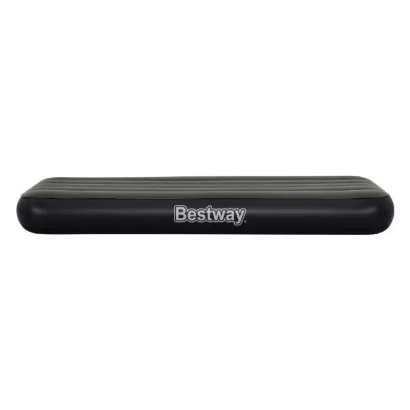 Надувний матрац одномісний з велюровим покриттям 185x76x25см Bestway 6713K Olive