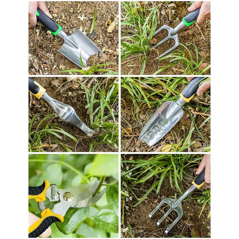 Набір садовий з 9 предметів з сумкою пульверизатором Lesko CG-2023 Black/Green