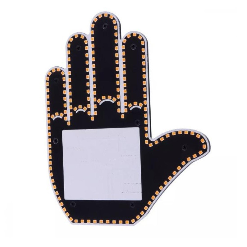 Світлодіодна рука на заднє скло автомобіля LED Hand з дистанційним пультом Black