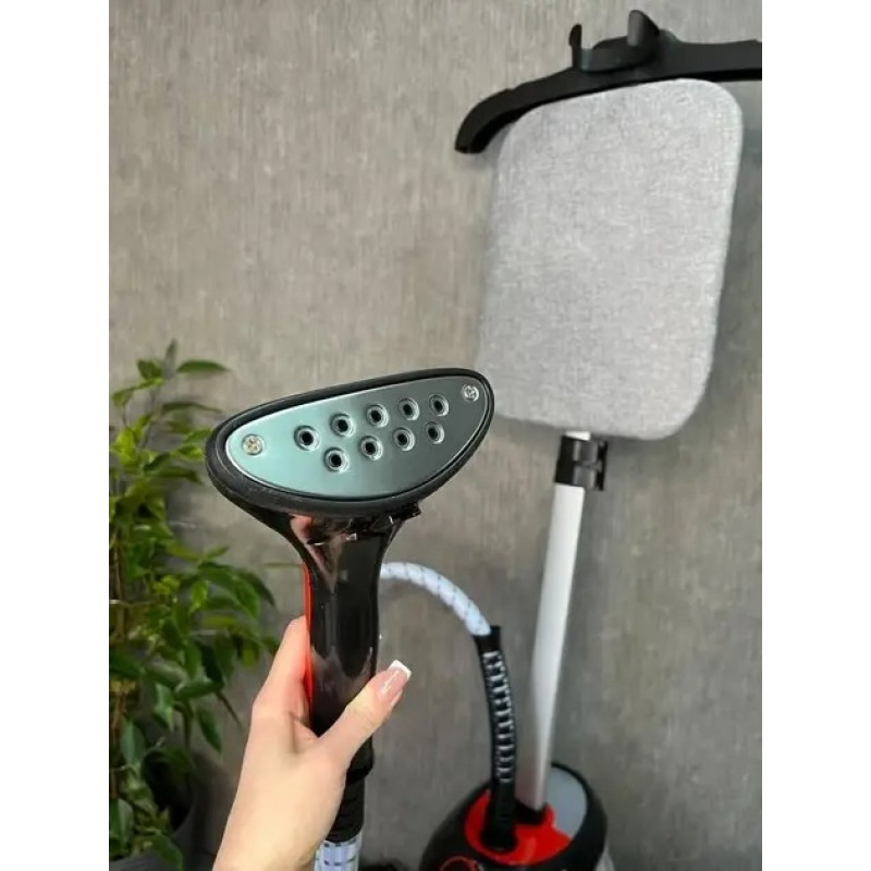 Відпарювач для одягу вертикальний зі стійкою для всіх видів тканини 40г/хв 2.1л 2000Вт Garment Steamer GS200 Red