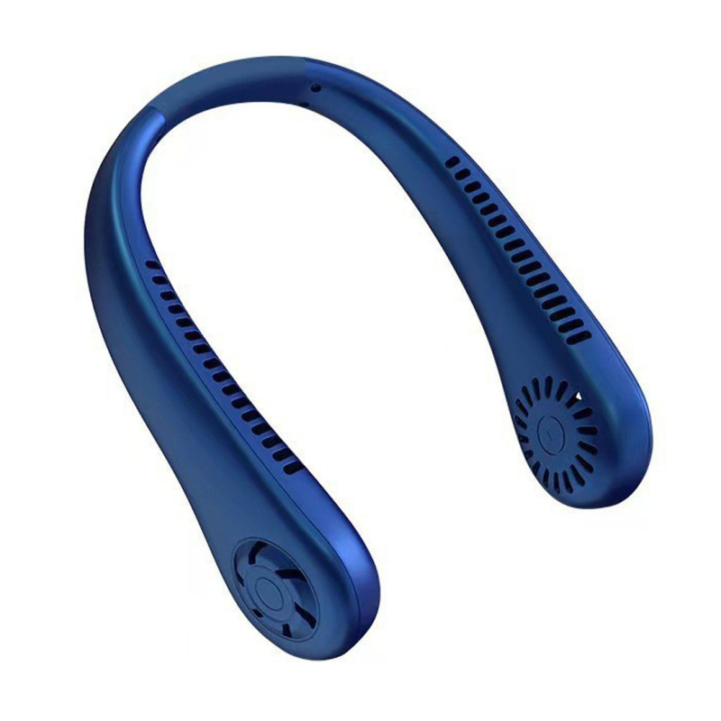 Портативний міні-вентилятор безлопатевий акумуляторний Neck Fun NF-2181 Blue