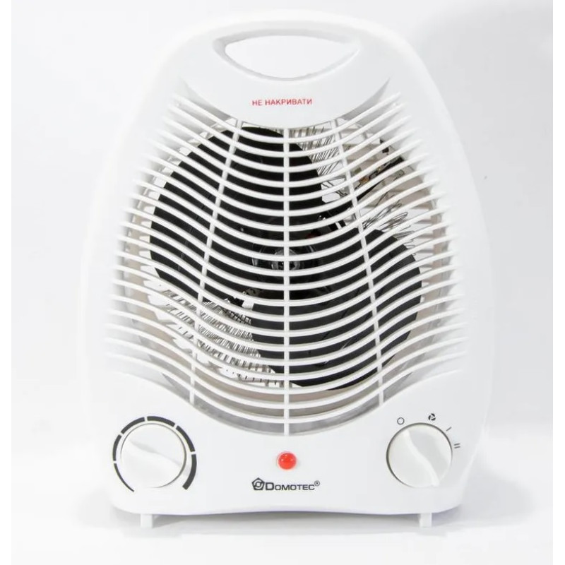 Тепловентилятор 2000 Вт обігрівач з терморегулятором білий Domotec (MS 5901) дуйка