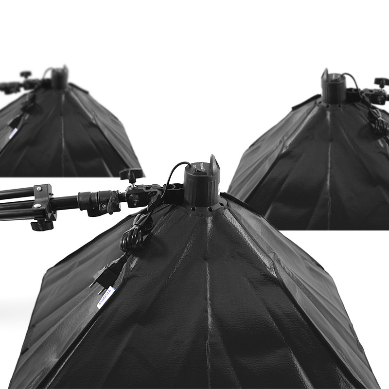 Набор постоянного студийного света из 3 осветителей и 3 штативов для фото и видео съёмки Tianrui A006 Black