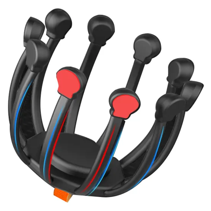 Масажер для голови Octopus акумуляторний у формі восьминога з різними режимами Black Масажер для голови Octopus акумуляторний у формі восьминога з різними режимами Black