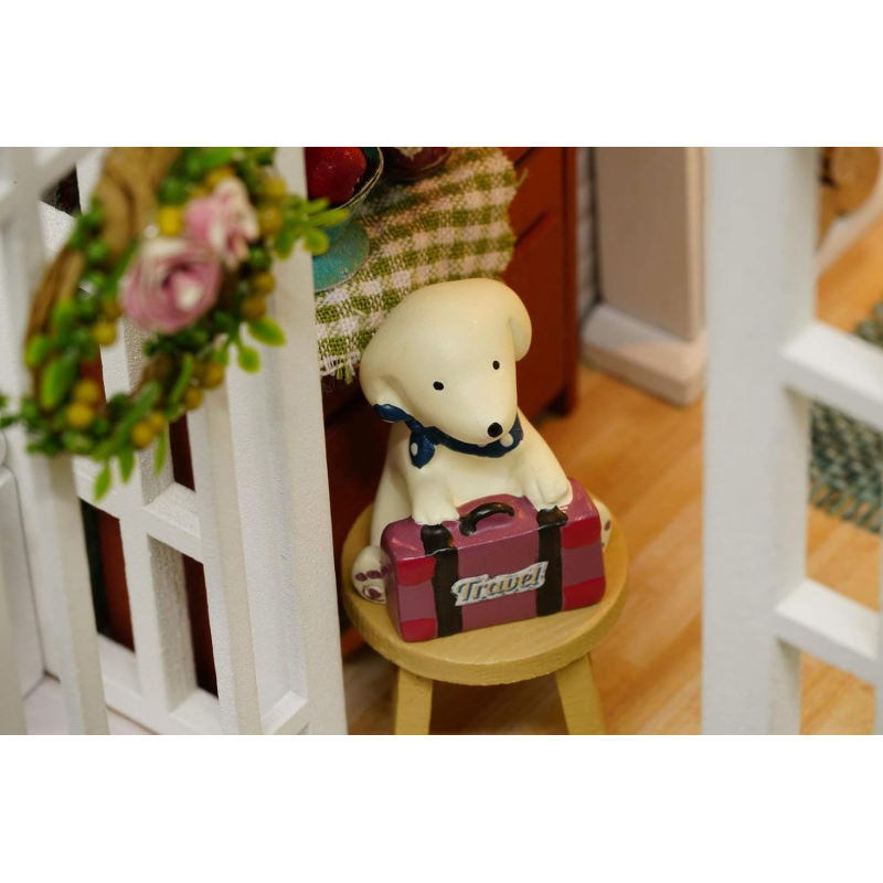 3D Румбокс конструктор ляльковий будинок Вітальня з верандою та каміном DIY Cute Room 8008-D