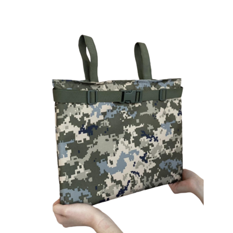 Каремат для сидіння Оксфорд 600D з наповнювачем ізолон та кріпленням MOLLE на пояс 32x42x2,5см Піксель