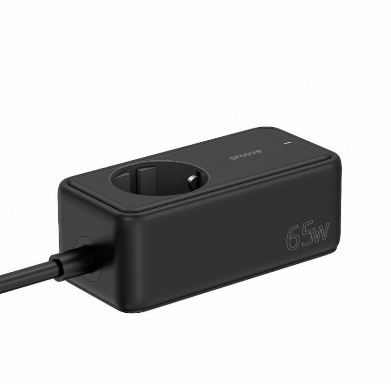 Мережевий фільтр подовжувач 1,5м Зарядний Пристрій 65W 1AC з 2 Type-C + 2USB Power Strip Homester PD-03 Black