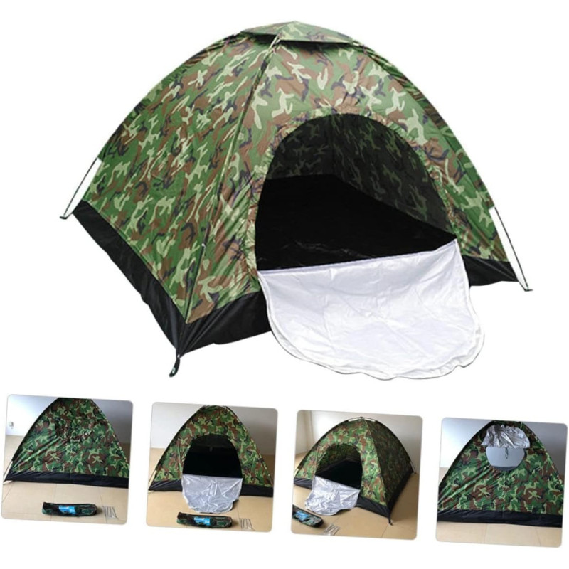 Саморозкладний намет автоматичний для кемпінгу 2-х місний 200х150х110см Green Camouflage