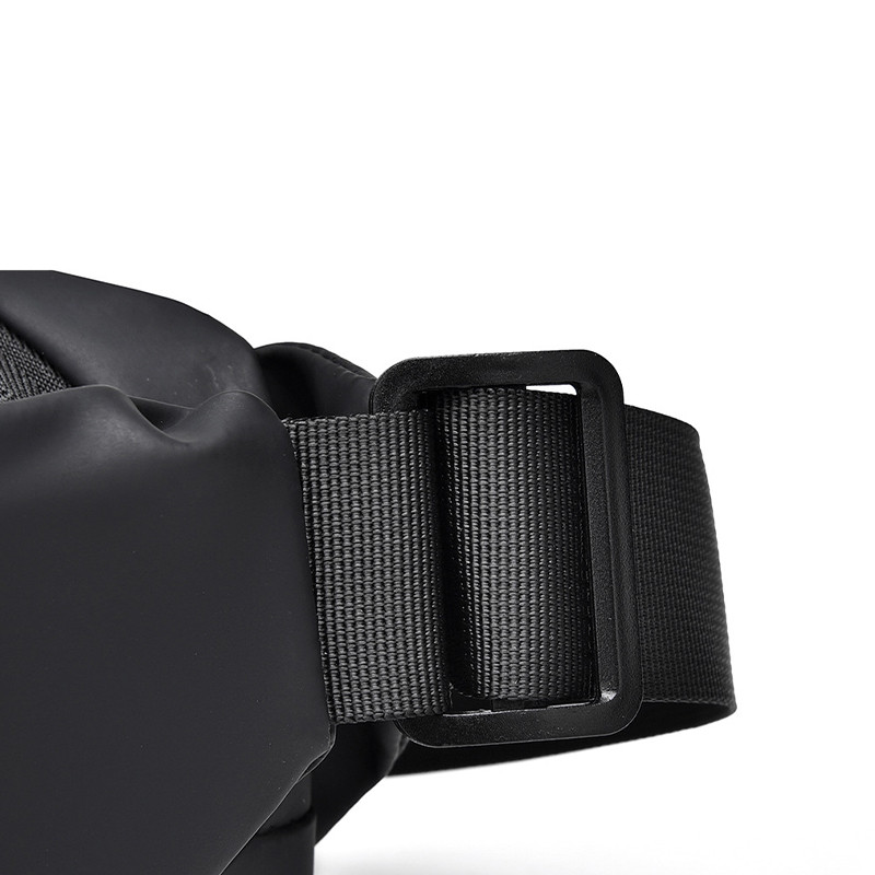 Універсальна водонепроникна сумка-бананка на пояс і через плече на ремені 28х14 см Lesko 15577 Black