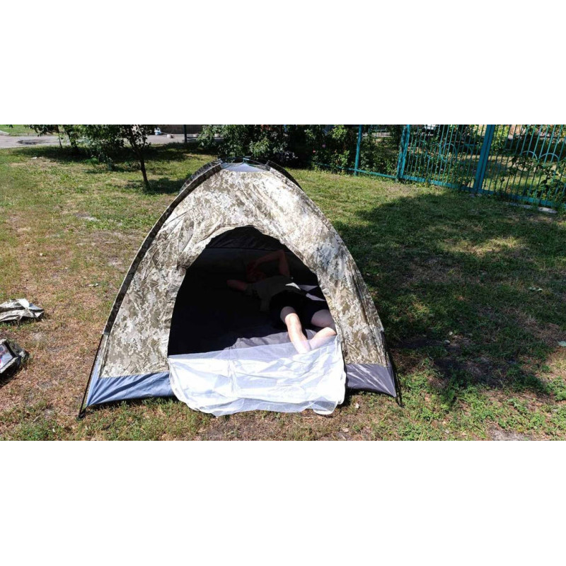 Саморозкладний туристичний автоматичний намет 4-х місний 2 х 2,5 м Camouflage