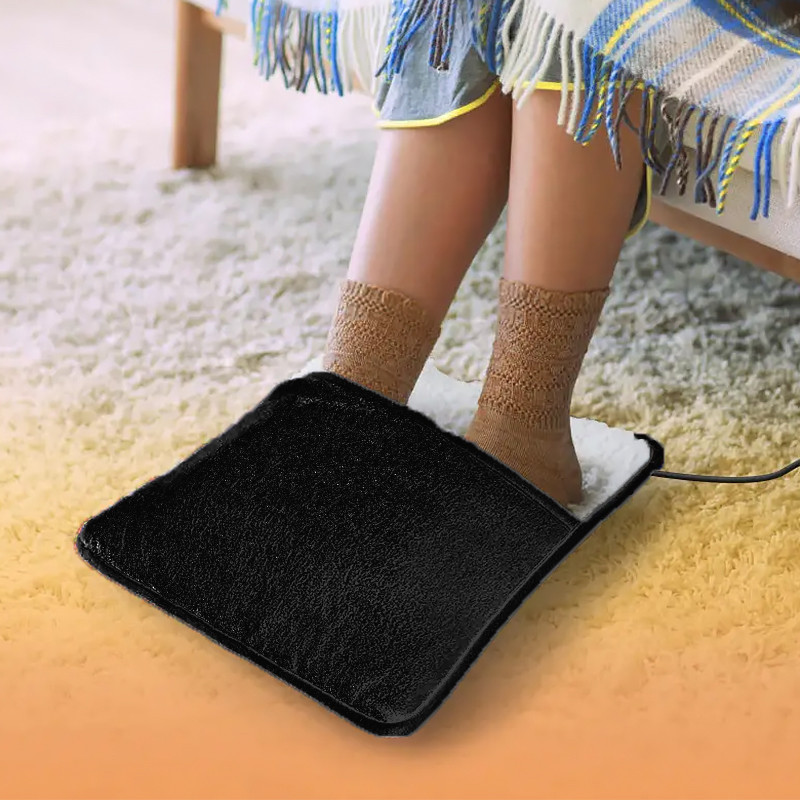 Грілка для ніг з електричним USB підігрівом фланелева 40-50 град Lesko 29875 Black