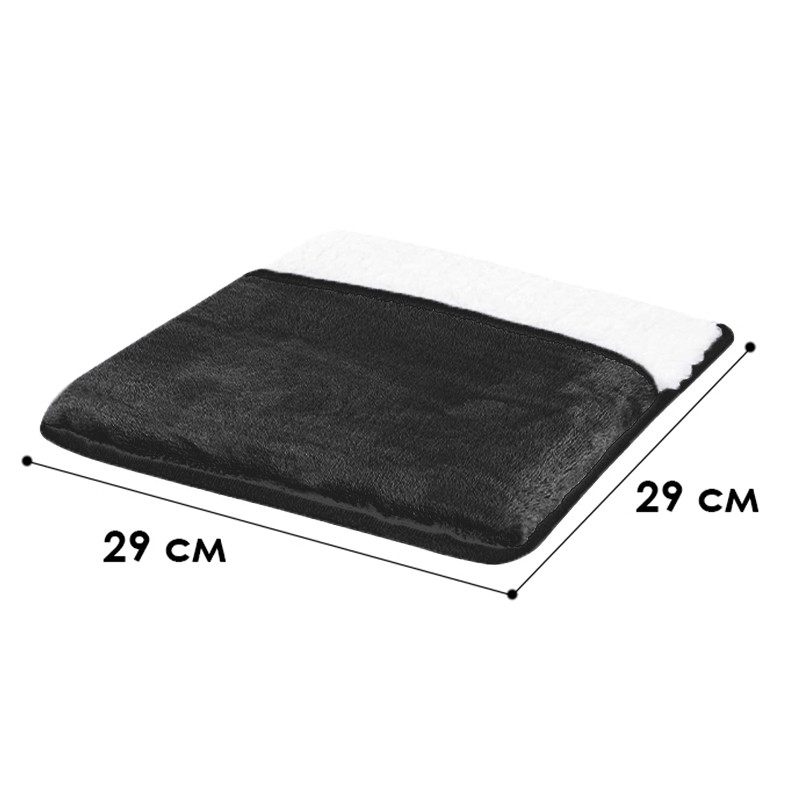 Грілка для ніг з електричним USB підігрівом фланелева 40-50 град Lesko 29875 Black