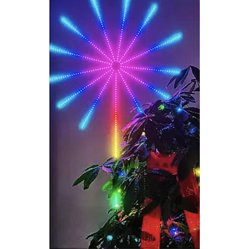 Світлодіодний Led феєрверк, програмована USB стрічка на стіну з APP Bluetooth, 1м + 0.5м SFK-18 RGB