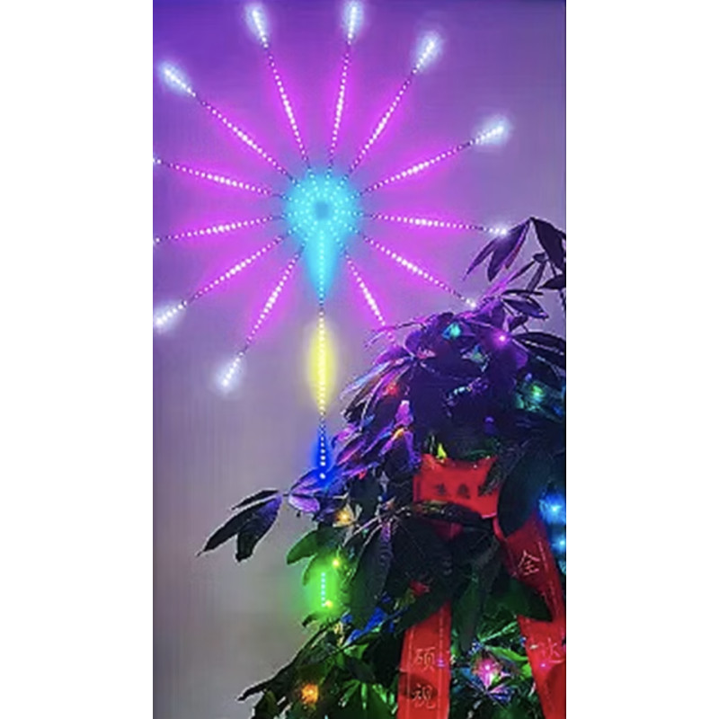 Світлодіодний Led феєрверк, програмована USB стрічка на стіну з APP Bluetooth, 1м + 0.5м SFK-18 RGB