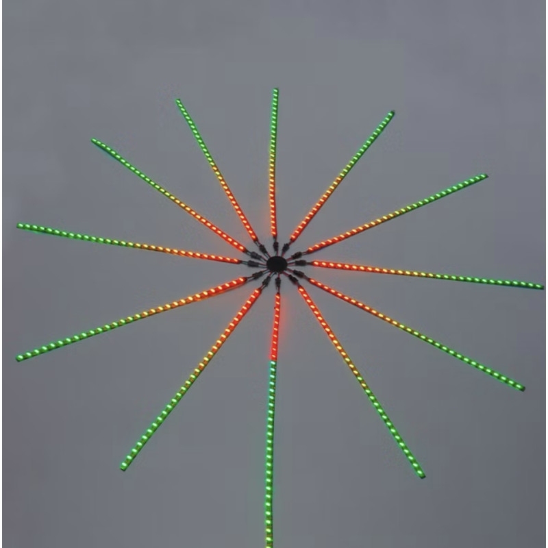 Світлодіодний Led феєрверк, програмована USB стрічка на стіну з APP Bluetooth, 1м + 0.5м SFK-18 RGB