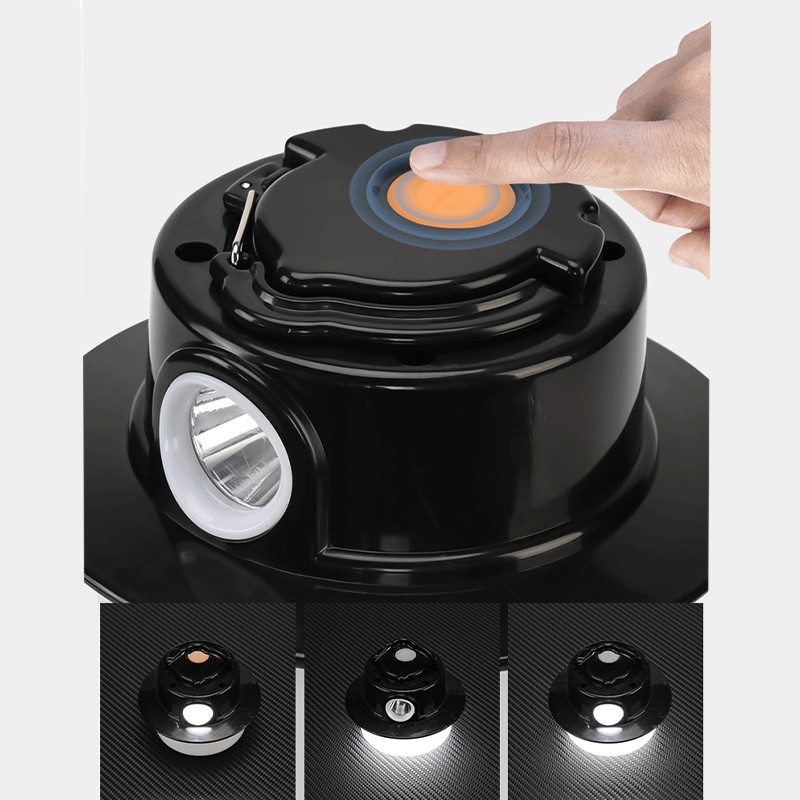 Підвісний похідний кемпінговий LED ліхтар на акумуляторі 500 мАг з карабіном X-Balog BL-3439 Black