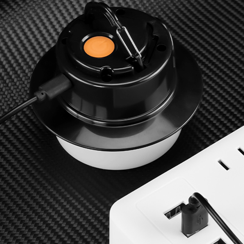 Підвісний похідний кемпінговий LED ліхтар на акумуляторі 500 мАг з карабіном X-Balog BL-3439 Black