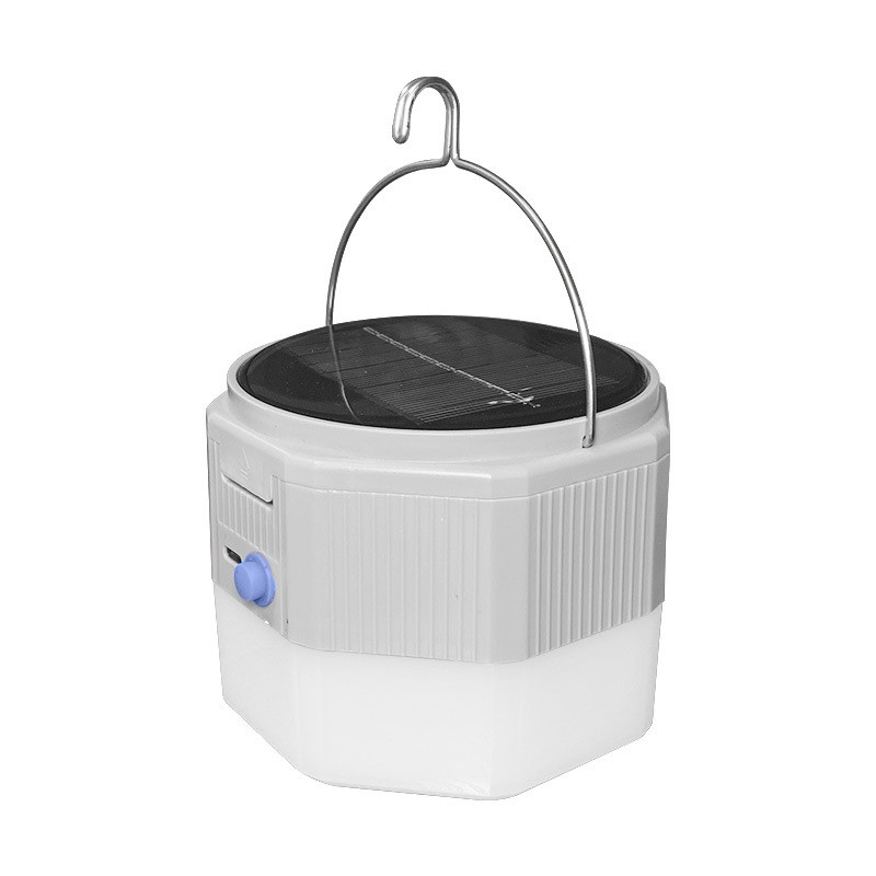 Кемпінговий підвісний ліхтар USB на сонячній батареї 3600 мАг з гачком SENDL AY-LYD09 White