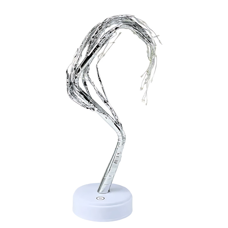 Настільний світлодіодний світильник Дерево срібне-краплі LED лампа нічник дерево-бонсай 50 см USB + батарейки AA 3шт SFK-26 Silver Настільний світлодіодний світильник Дерево срібне-краплі LED лампа нічник дерево-бонсай 50 см USB + батарейки AA 3шт SFK-26 Silver
