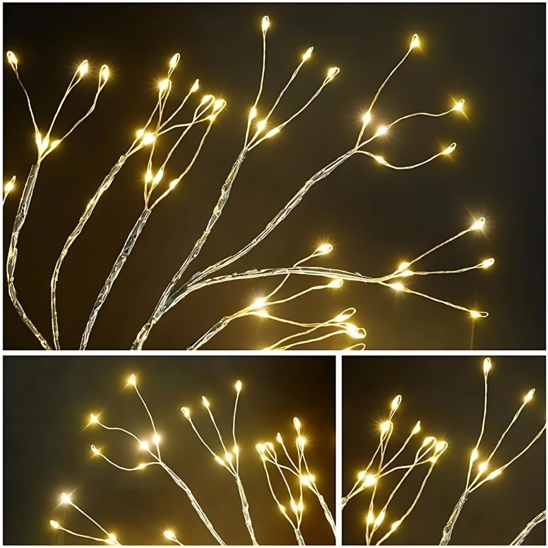 Настільний світлодіодний світильник Дерево срібне-краплі LED лампа нічник дерево-бонсай 50 см USB + батарейки AA 3шт SFK-26 Silver Настільний світлодіодний світильник Дерево срібне-краплі LED лампа нічник дерево-бонсай 50 см USB + батарейки AA 3шт SFK-26 Silver