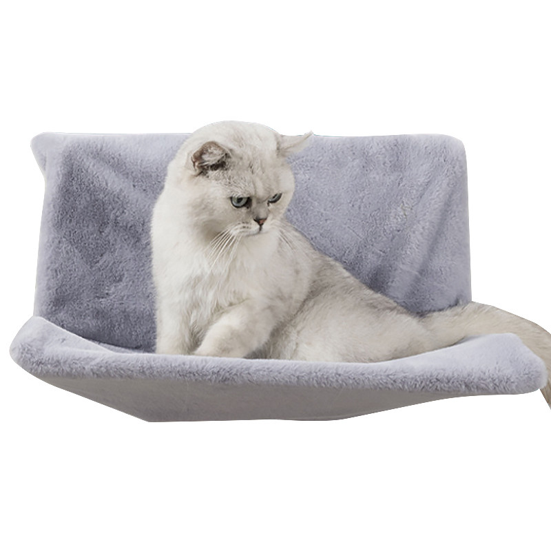 Лежанка підвісна 45*30cm для котів кріплення гачки Lesko 1003 Gray