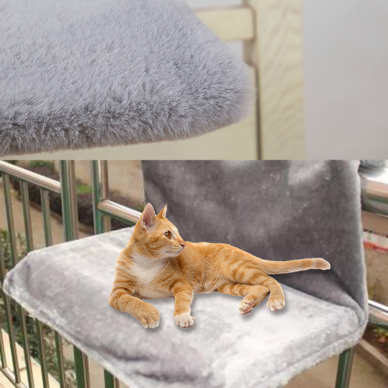 Лежанка підвісна 45*30cm для котів кріплення гачки Lesko 1003 Gray