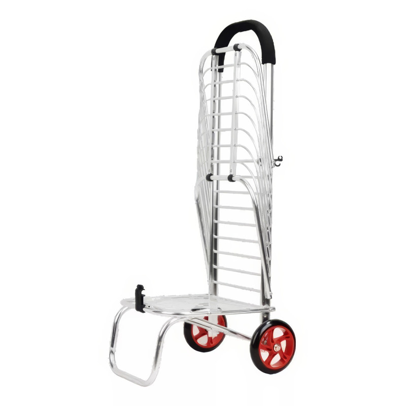 Складний візок алюмінієвий кошик на 2 колесах із навантаженням до 30 кг SH-3022 Silver