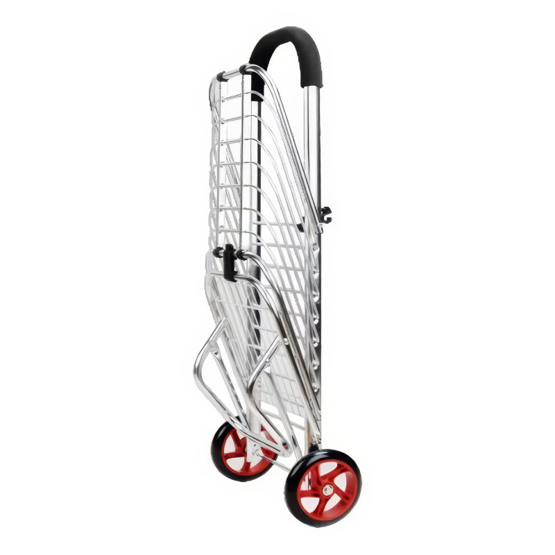 Складний візок алюмінієвий кошик на 2 колесах із навантаженням до 30 кг SH-3022 Silver