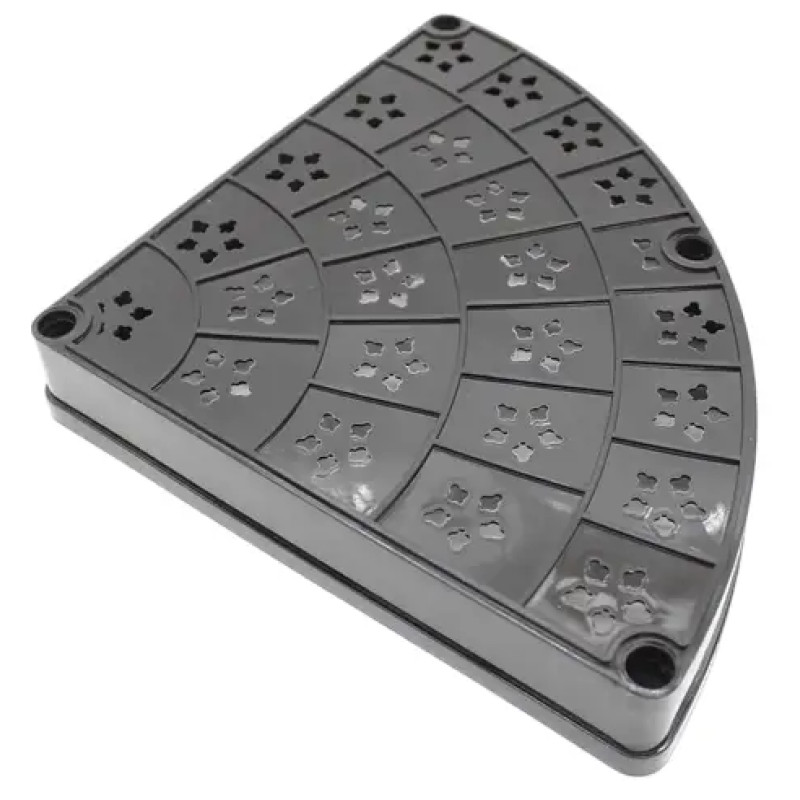 Кутова підлогова полиця у ванну Light Shelf 4 яруси на колесах 26х26х85см LS-7840 Black Кутова підлогова полиця у ванну Light Shelf 4 яруси на колесах 26х26х85см LS-7840 Black