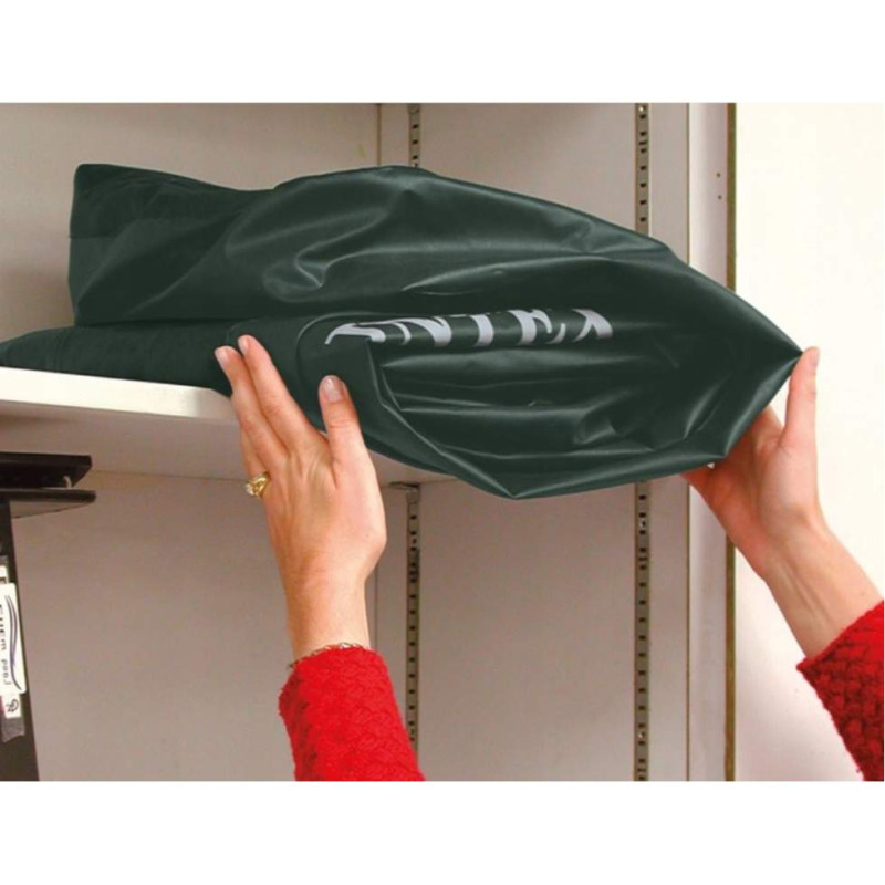 Одномісне надувне ліжко 191 x 99 x 25см, матрац із вбудованим ножним насосом  Intex 64761 Green