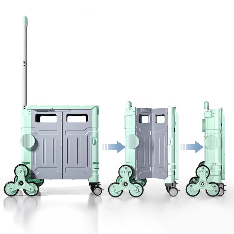 Візок для пікніку складний на 8 коліс зі складним ящиком Easy Camping  EC-0978 Green