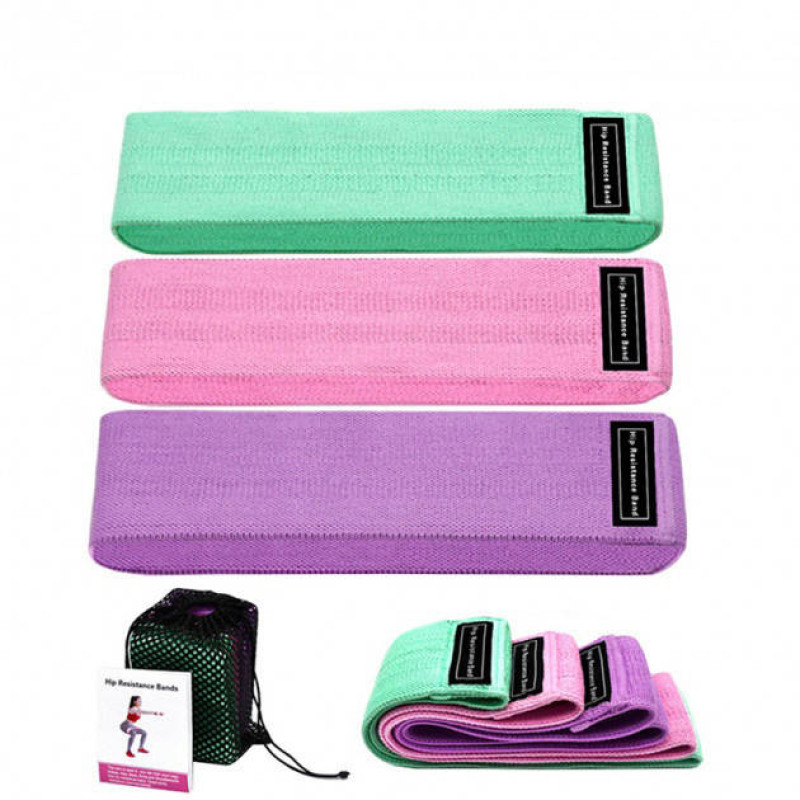 Резинки для фітнесу та спорту 3 шт стрічка еспандер для заняття WOW LT-003