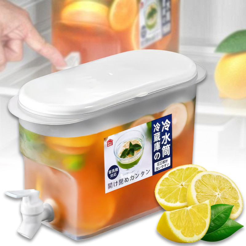 Пластиковий контейнер-лимонадник на 2.5 л з кришкою та краником KL-01 Transparent